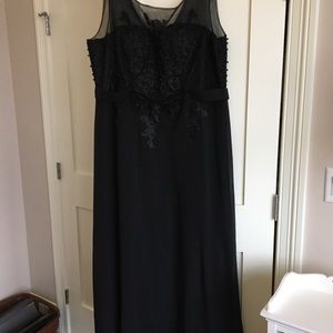 Black Wedding Bridesmaid/Evening Dress